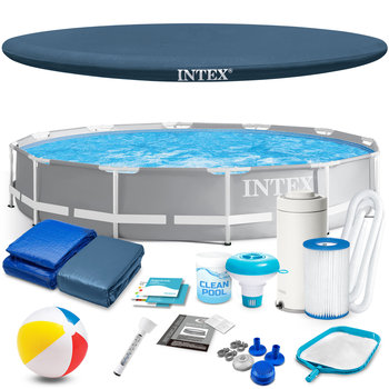 Basen ogrodowy, stelażowy, Intex, zestaw 16w1, 366x76 cm - Intex