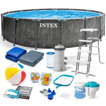 Basen ogrodowy, stelażowy, Intex, zestaw 18w1, 457x457x122 cm - Intex