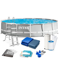 Basen ogrodowy, stelażowy, Intex, zestaw, 457x107 cm