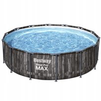 Basen rozporowy ze stelażem Steel Pro Max 427 x 107 x 13030 l szary BESTWAY 