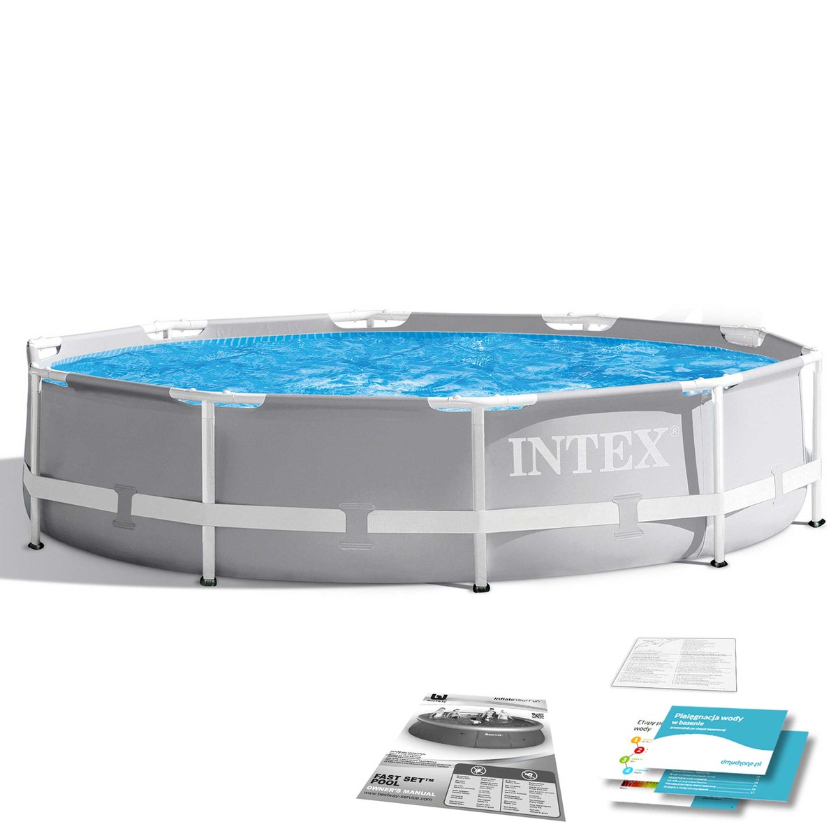 Basen Stelażowy Ogrodowy 305 x 76 cm 4485L Okrągły Prism Frime INTEX 26700