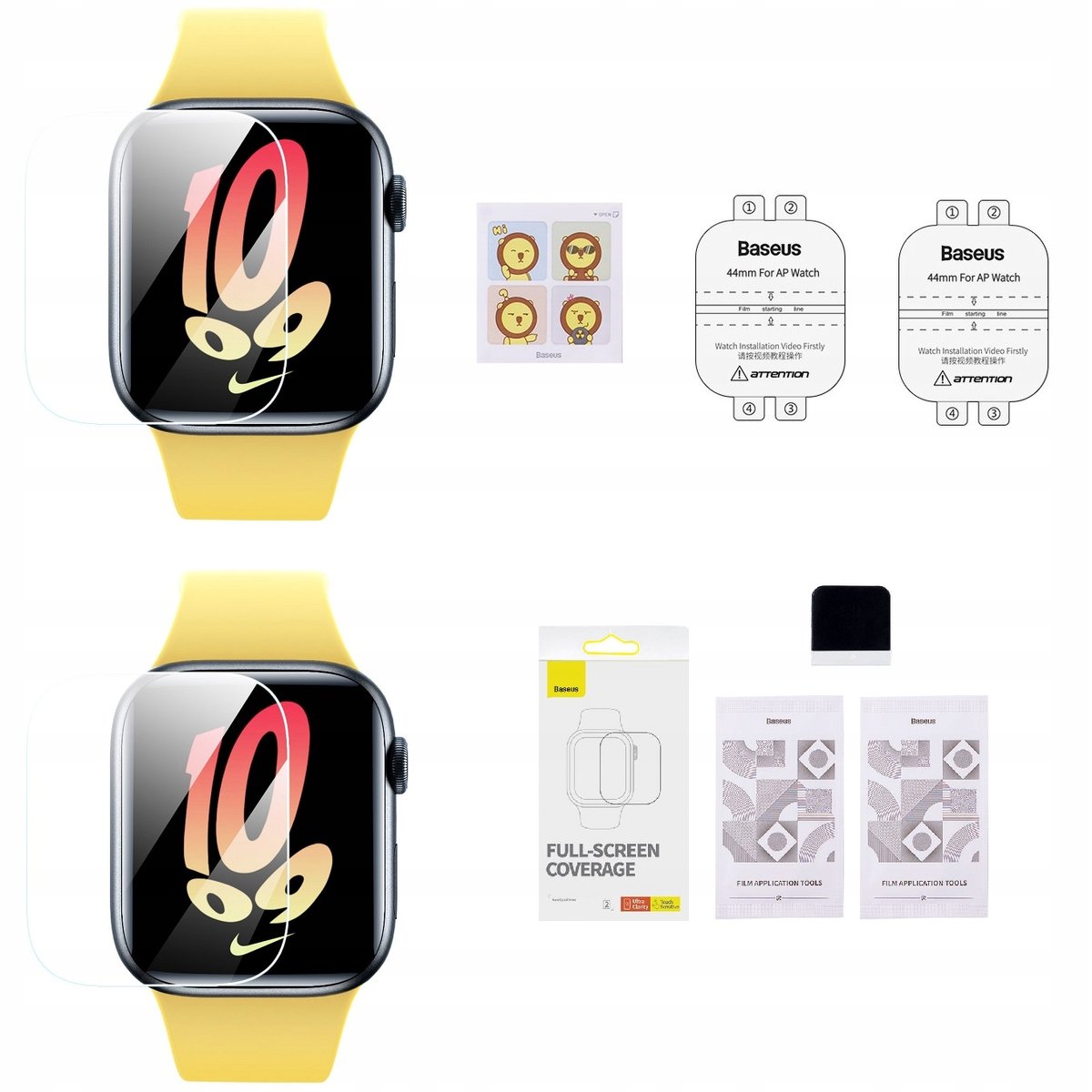 Zdjęcia - Pasek do smartwatcha / smartbanda BASEUS 2X Folia Ochrona Do Apple Watch 9/8/7 45 Mm 