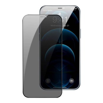 Baseus 2x szkło hartowane 0,3 mm Anti Spy z ramką na cały ekran iPhone 12 Pro / iPhone 12 (SGAPIPH61P-KS01) (case friendly) - Baseus