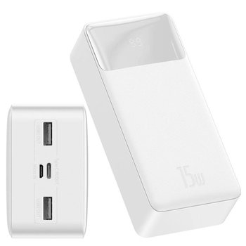 Baseus Bipow Power Bank 30000Mah 2X Usb / Usb Typ C / Micro Usb 15W Biały (Ppdml-K02) - Baseus