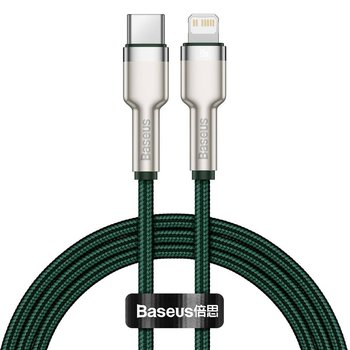 Baseus Cafule Metal Data kabel USB Typ C - Lightning 20 W Power Delivery 1 m zielony (CATLJK-A06) - Baseus