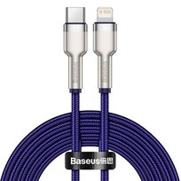 Baseus Cafule Metal Data kabel USB Typ C - Lightning 20 W Power Delivery 2 m fioletowy (CATLJK-B05) Baseus