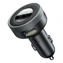 Baseus Cclh-01 2-Port Car Charger + Transmiter Fm Black Baseus