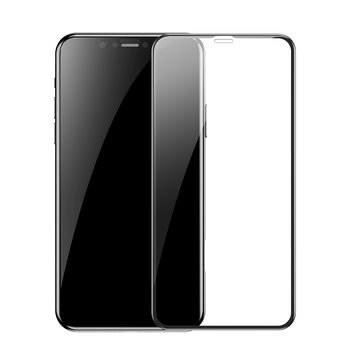 Baseus Full Coverage szkło hartowane 3D na cały ekran iPhone 11 Pro Max / iPhone XS Max czarny (SGAPIPH65-KC01) - Baseus