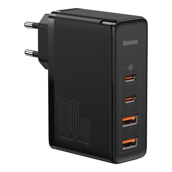 Baseus GaN2 Pro szybka ładowarka sieciowa 100W USB / USB Typ C Quick Charge 4+ Power Delivery czarny (CCGAN2P-L01) - Baseus