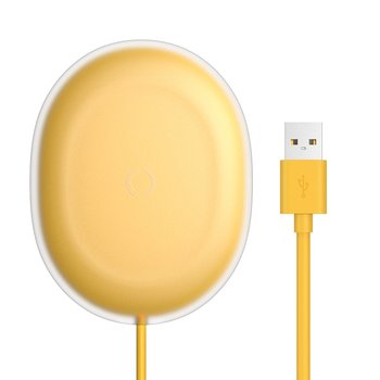 Baseus Jelly bezprzewodowa ładowarka Qi 15 W do telefonu słuchawek + kabel USB - USB Typ C żółty (WXGD-0Y) - Żółty - Baseus