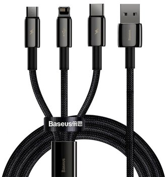 Baseus kabel 3w1 Tungsten USB - micro USB + Lightning + USB-C 1,5m 3,5A - Baseus
