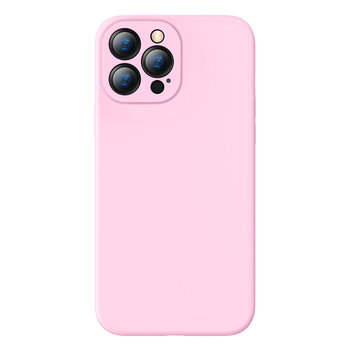 Baseus Liquid Gel Case silikonowe etui pokrowiec do iPhone 13 Pro różowy (ARYT001004) - Baseus