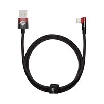 Baseus Mvp 2 Elbow Kątowy Kabel Przewód Z Bocznym Wtykiem Usb / Lightning 1M 2.4A Czerwony (Cavp000020) Baseus