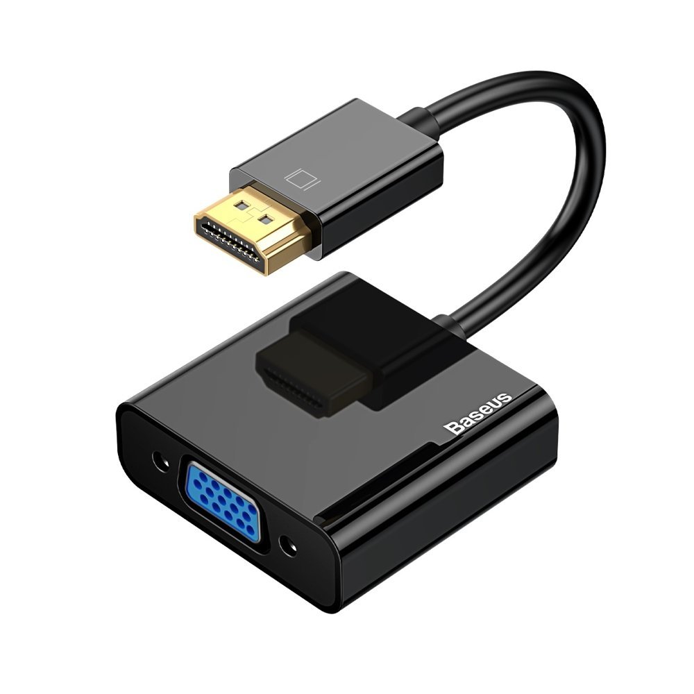 Baseus przejściówka adapter z HDMI 4K na VGA czarny (CAHUBBH01