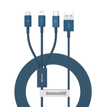 Baseus Superior Kabel 3w1 USB - USB-C Micro Lightning 3,5A - Baseus