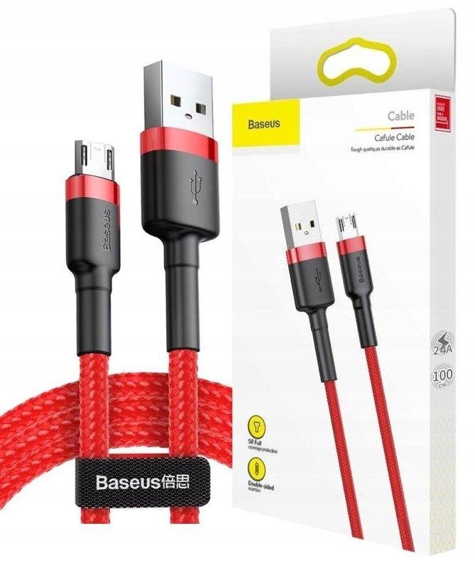 BASEUS Szybki Kabel USB - A do Micro USB Ładowarki 1m 2.4A microUSB Quick