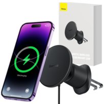 Baseus Uchwyt Samochodowy Z Ładowaniem Indukcyjnym Mag Safe Do I Phone 15 W Baseus