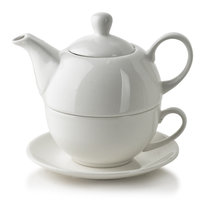 BASIC Dzbanek z filiżanką TEA FOR ONE 280ml/410ml 14,5x11x14,5cm Mondex