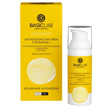 BasicLab Complementis, Antyoksydacyjny krem o lekkiej konsystencji z witaminą C, Rozjaśnienie i Wygładzenie, 50ml - BasicLab