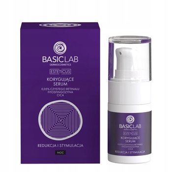 BasicLab Dermocosmetics Korygujące serum CICA 0,05% czystego retinalu 15ml - BasicLab