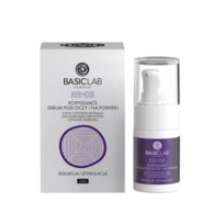 BASICLAB - Korygujące serum pod oczy z retinalem 0,03%, 20% kompleksem peptydów i czynnikami wzrostu, Redukcja i Stymulacja, 15ml BasicLab