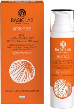 BasicLab Lekki Krem z filtrem SPF50+ do opalania, Przeciwsłoneczny 75 ml - BasicLab