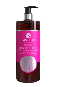 BasicLab, Płyn micelarny do skóry naczynkowej i wrażliwej, Usuwa wodoodporny makijaż | Pojemność: 500 ml - BasicLab