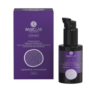 BasicLab, Stymulujący peeling kwasowy, Ujędrnienie i Wygładzenie | Pojemność: 30 ml - BasicLab