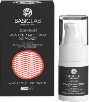BasicLab, Wzmacniające Serum do twarzy dla mężczyzn | Pojemność: 15 ml - BasicLab