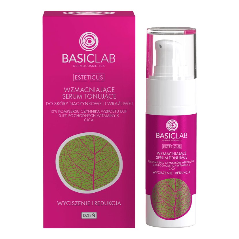 Empik BASICLAB Wzmacniające serum tonujące do skóry naczynkowej i wrażliwej 30 ml