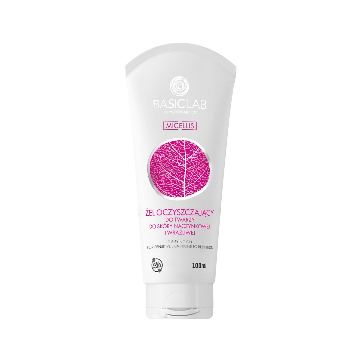 BasicLab, Żel oczyszczający do skóry naczynkowej i wrażliwej, Żel do