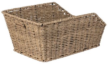 Basil, Kosz rowerowy tylny, CENTO RATTAN LOOK, ratan, brązowy, 47x34x22 cm - Basil