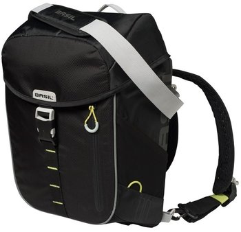 Basil, Pojedyncza sakwa, Miles Daypack, czarna, 31x14x44 cm - Basil