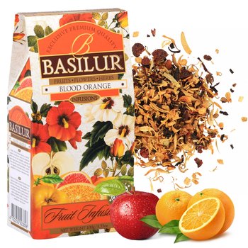 BASILUR Blood Orange - Susz owocowy z aromatem naturalnej pomarańczy z kremem, 100 g x1 - Basilur