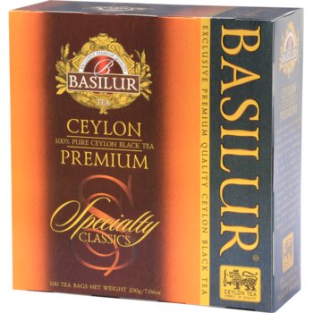 Basilur ceylon premium czarna herbata cejlońska saszetki - 100 x 2 g - Basilur