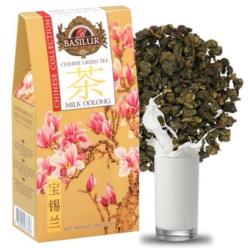 BASILUR Chinese Oolong Tea - Chińska Zielona herbata liściasta z nutą mleka, o delikatnym, kremowym smaku 100g x1 - Basilur