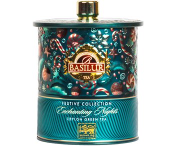 Basilur Enchanting Nights Herbata Zielona Świąteczna Śmietanka Jabłko - Liściasta W Puszce 75 G - Basilur