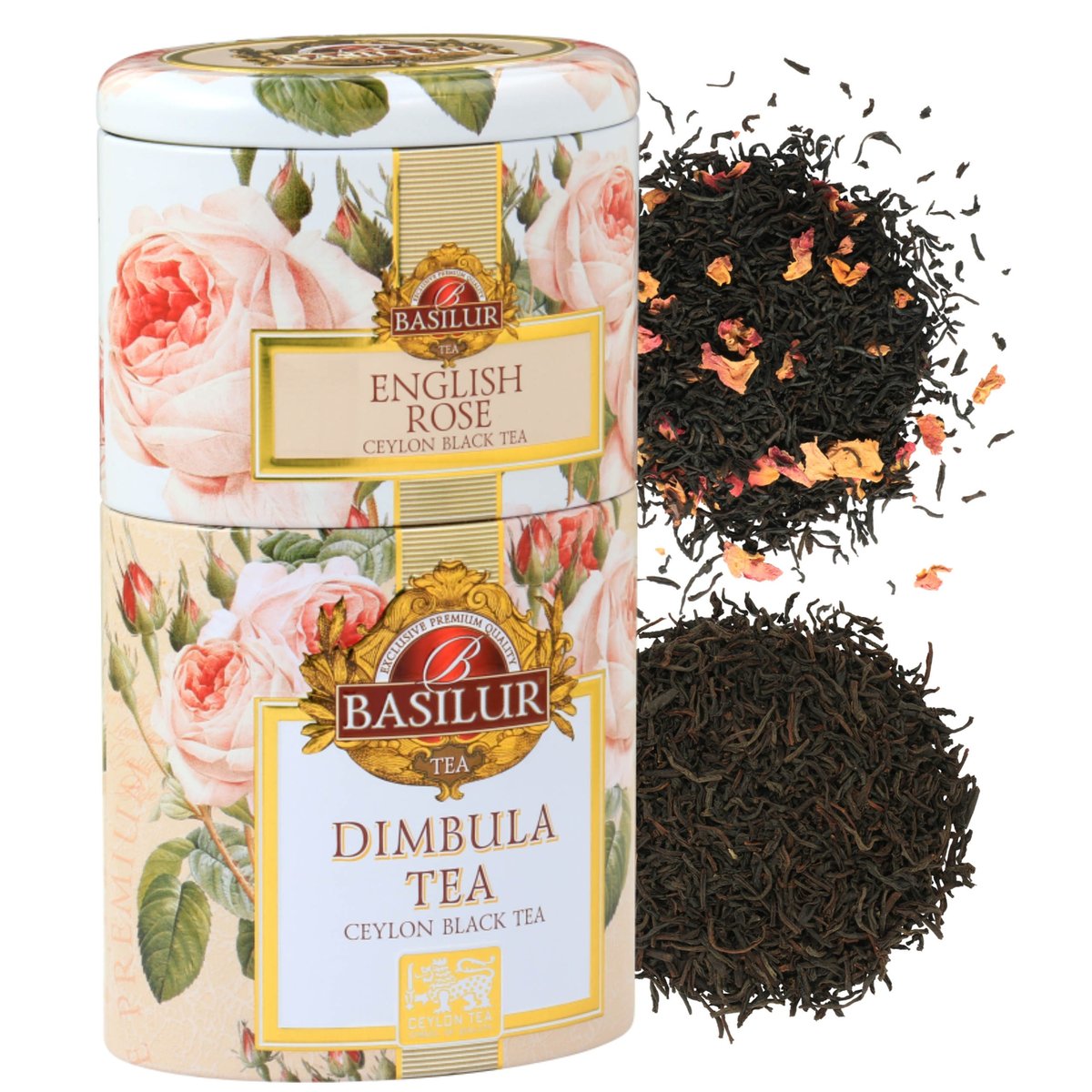 BASILUR English Rose & Dimbula 2 In 1 - Czarna Herbata Liściasta W ...