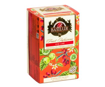 Basilur GOJI LIME herbata owocowa LIMONKA CYTRUSY bez kofeiny - 20 x 2 g - Basilur