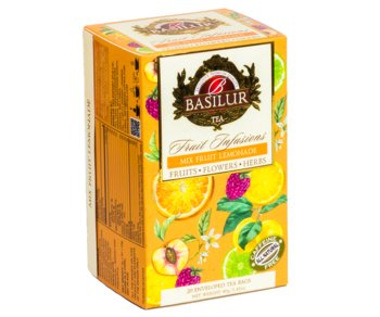 Basilur MIX FRUIT LEMONADE herbata owocowa OWOCE TROPIKALNE bez kofeiny - 20 x 2 g - Basilur