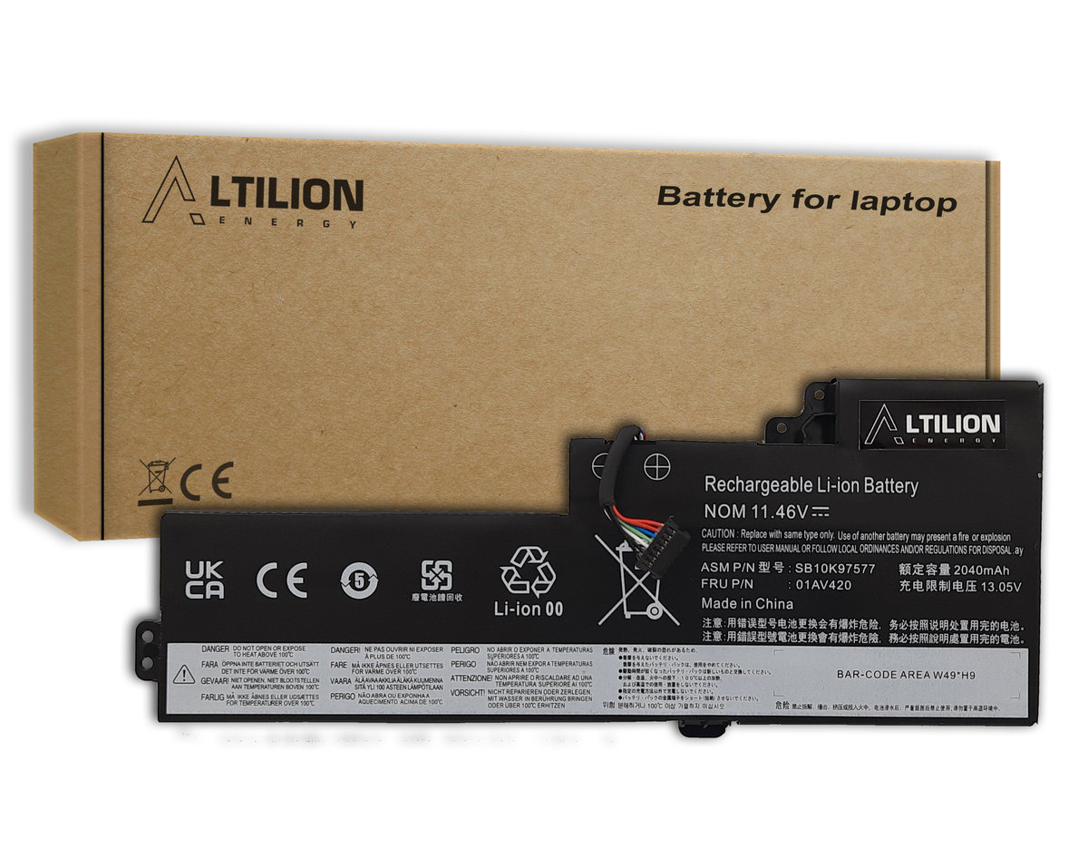 Batterie Pour Lenovo ThinkPad T470 T480 A475 A485 - Modèle 01AV421 - 24Wh - Compatible Avec Plusieurs Références - 12