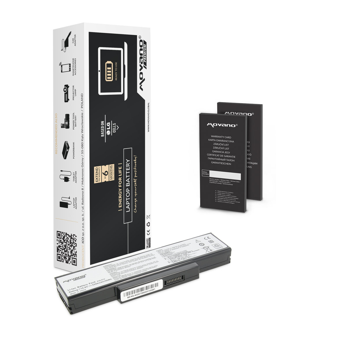 Alimentatore Caricabatterie Per Notebook Asus K72, K73, K73SV, K93, M70, N43 - Infoelettronica Italiana