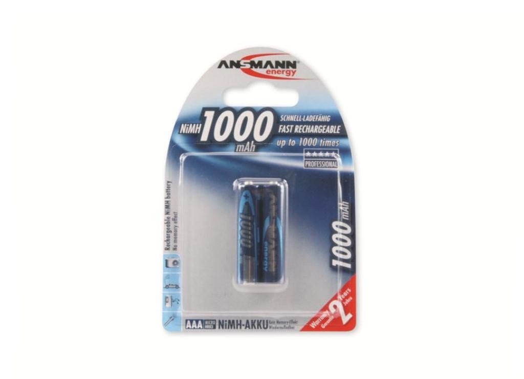 Bateria AAA ANSMANN, 1000 mAh, 2 szt.