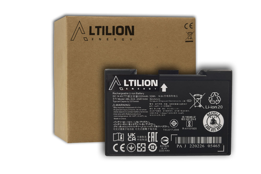 Batteria ABL-D1 3300 MAh Compatibile Con IRobot Roomba I E Serie E (i3, I4, I7, I8, E5, E6) - Batteria Al Litio Di Ricambio Per Aspirapolvere Robot