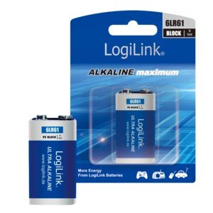 Zdjęcia - Bateria / akumulator LogiLink Bateria alkaliczna 9V  6LR61B1 