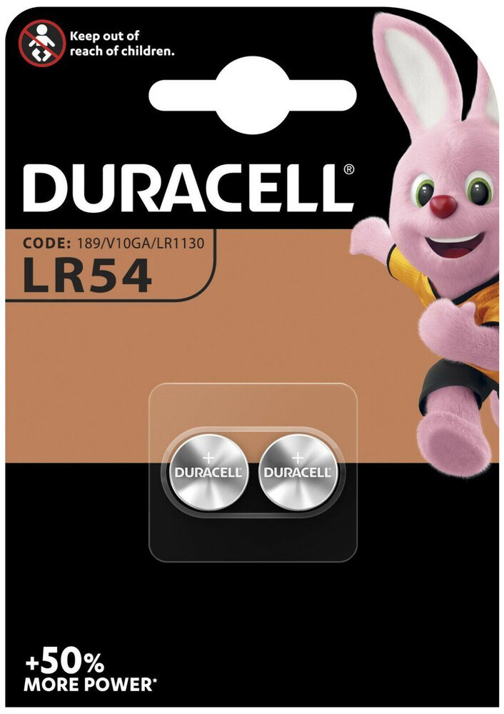 Фото - Акумулятор / батарейка Duracell Bateria alkaliczna  G10 / LR54 / 189 / LR1130 - 2 szt. 