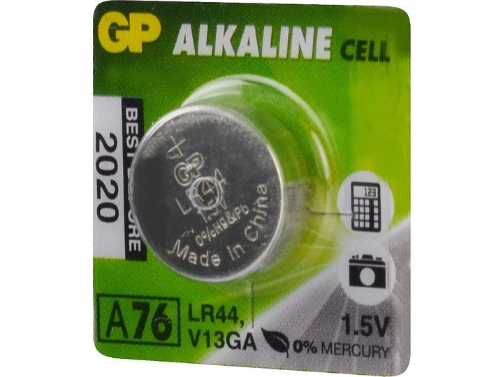 Bateria alkaliczna LR44 GP BATTERY A76F-U10, 110 mAh, 1.5 V, 1 szt.