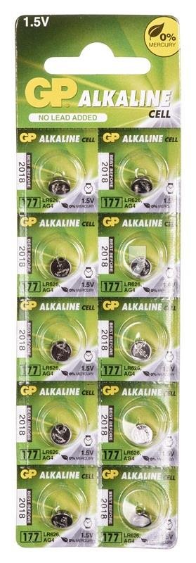 Bateria alkaliczna LR626 GP BATTERY 177F-U10, 1.5 V, 12 mAh, 1.5 V