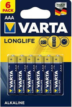 Bateria Alkaliczna Varta Longlife Aaa Lr3, 6 Szt. - Varta