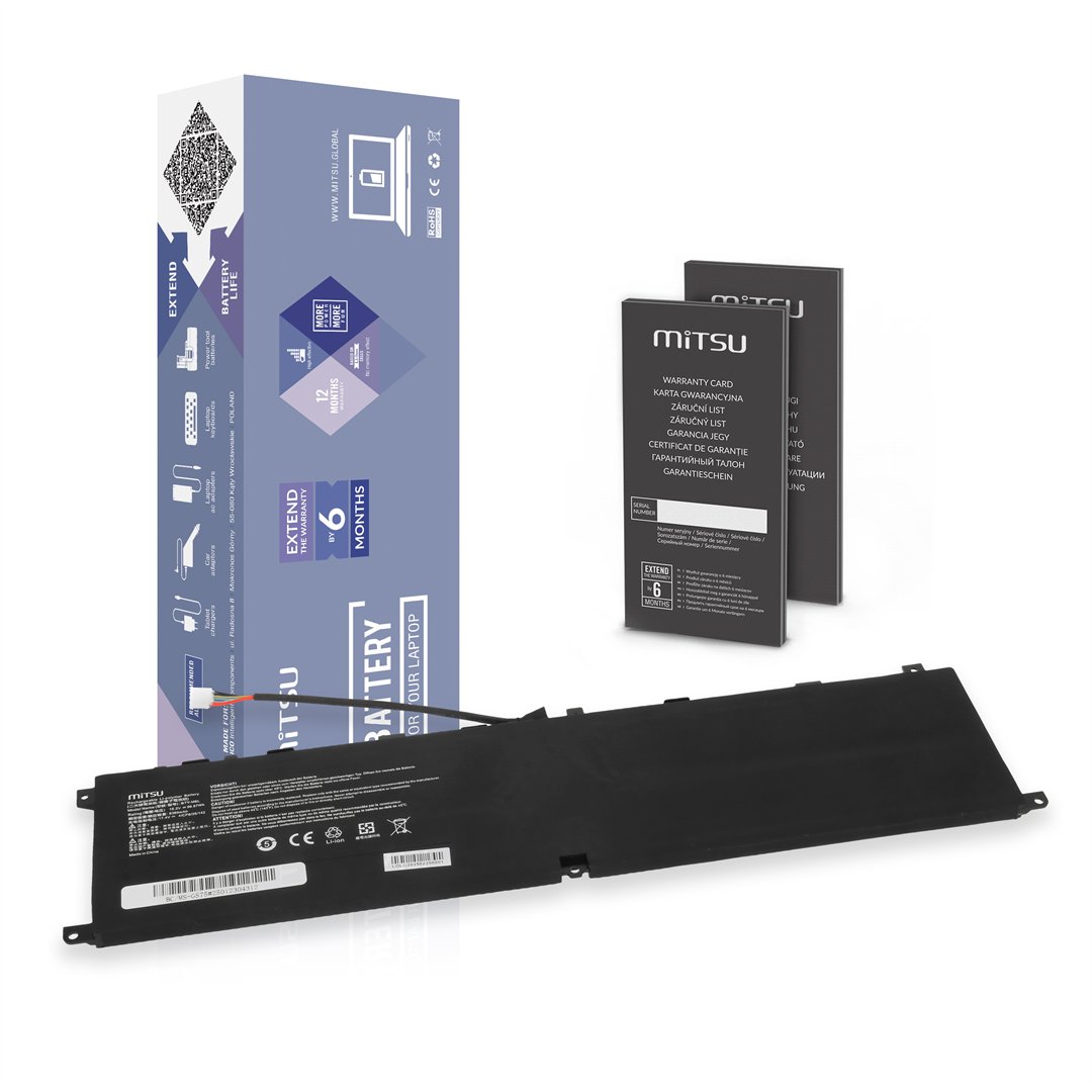 BTY-M6L Laptopaccu Voor MSI GS65, GS75, PS63, P65 – 15.2V 80.25Wh – Vervangingsbatterij Voor O.a. Stealth Thin & Creator-serie